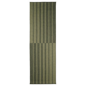 KANTSTOLPE Rug flatwoven, in/outdoor, green, 80x250 cm