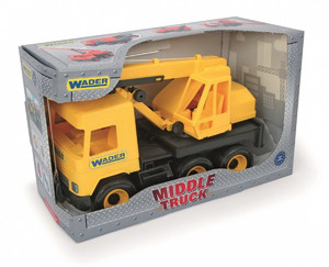 Wader Middle Truck Crane Yellow 38cm 3+