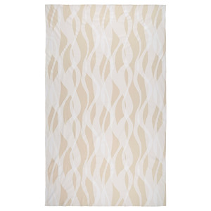 KRUSTISTEL Tablecloth, patterned/white light beige, 145x240 cm