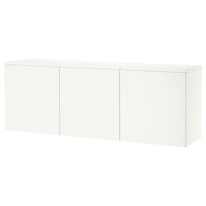 BESTÅ Wall-mounted cabinet combination, white/Västerviken white, 180x42x64 cm