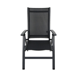 GoodHome Foldable Garden Armchair Batz, black