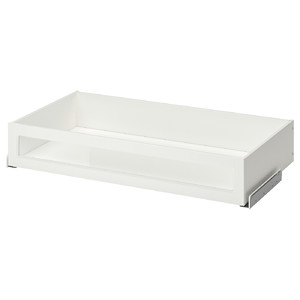 KOMPLEMENT Drawer with framed glass front, white, 100x58 cm