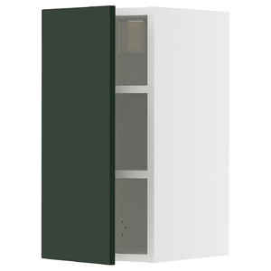 METOD Wall cabinet with shelves, white/Havstorp deep green, 30x60 cm