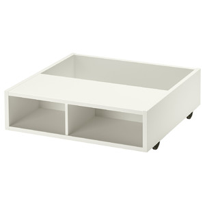 FREDVANG Underbed storage/bedside table, white, 59x56 cm