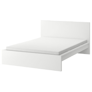 MALM Bed frame with mattress, white/Åbygda medium firm, 160x200 cm