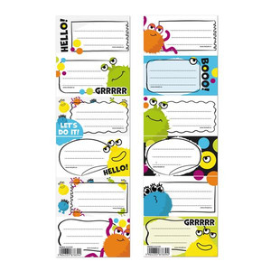 Label Stickers for Notebooks 25pcs Monster, assorted