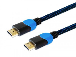 Savio HDMI Cable Ultra HD 4K GCL-02 v2.0 1.8m, braid blue