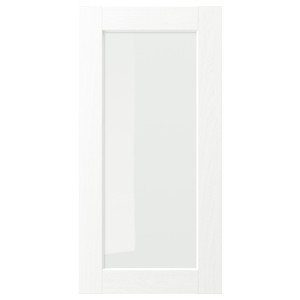 ENKÖPING Glass door, white wood effect, 40x80 cm