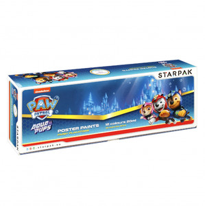 Starpak Poster Paints 12 Colours x 20ml Paw Patrol Aqua