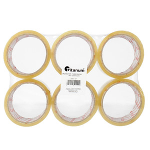 Titanum Packing Tape 48mm x 50m 6pcs, transparent