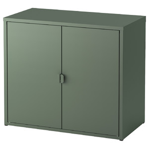 BROR Cabinet with 2 doors, grey-green, 76x40x66 cm