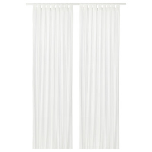 MATILDA Sheer curtains, 1 pair, white, 140x300 cm