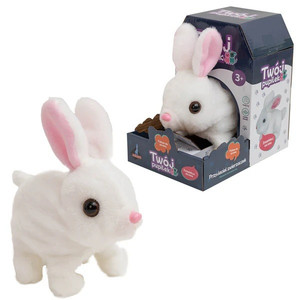 Interactive Toy Bunny, battery-operated, 1pc, assorted colours, 3+