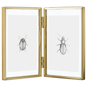 LERBODA Frame, gold-colour, 10x15 cm