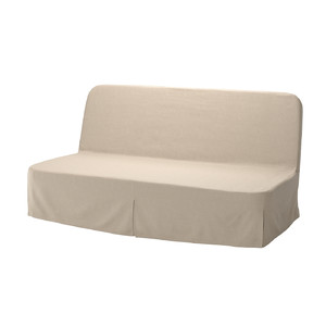 NYHAMN 3-seat sofa-bed, with pocket spring mattress/Naggen beige