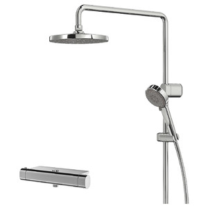 BROGRUND Shower set with thermostatic mixer, chrome-plated