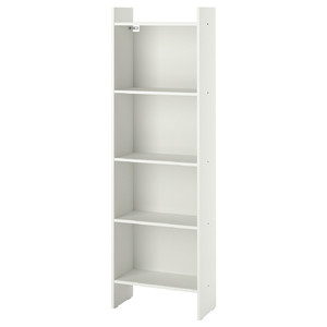 BAGGEBO Bookcase, white, 50x25x160 cm