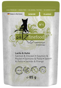Catz Finefood Cat Food Classic Senior N.05 Salmon and Chicken 85g