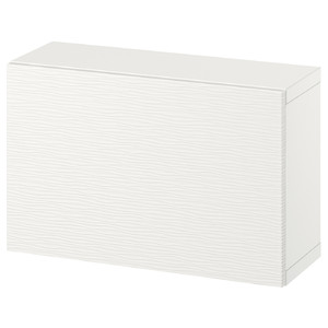 BESTÅ Wall-mounted cabinet combination, white/Laxviken white, 60x22x38 cm