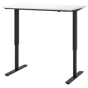 TROTTEN Desk sit/stand, white/anthracite, 120x70 cm