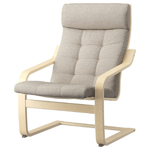 POÄNG Armchair, birch veneer/Gunnared beige