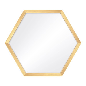 Hexagon Mirror 35x40 cm, gold