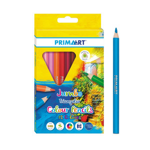 Prima Art Jumbo Triangular Colour Pencils 12pcs