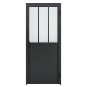 GoodHome Industrial Internal Door 80, left, black