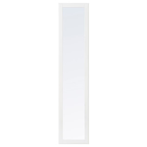 TYSSEDAL Door with hinges, white, mirror glass, 50x229 cm