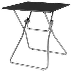 GUNDE Folding table, black, 67x67 cm