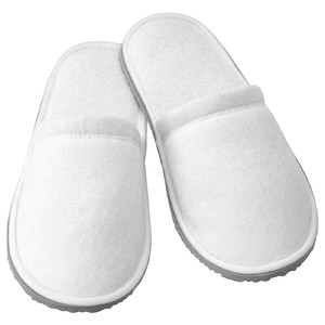 TÅSJÖN Slippers, white, L/XL