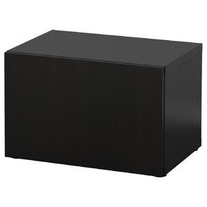 BESTÅ Shelf unit with door, Lappviken black-brown, 60x40x38 cm
