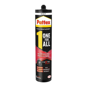 Pattex Adhesive for Indoor/Outdoor Use One For All Instant Grip 400g, white