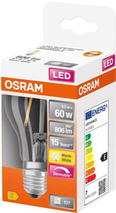 LED Bulb Filament P60 E27 806lm 2700K