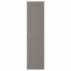 GRIMO Door with hinges, grey, 50x195 cm