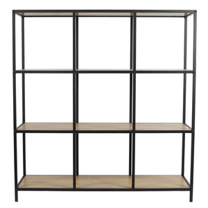 Shelving Unit Loka IX, oak/black