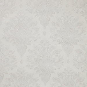 GoodHome Vinyl Wallpaper on Fleece Abeli, white