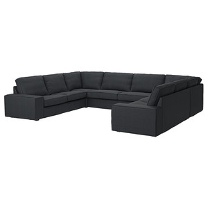 KIVIK U-shaped sofa, 7-seat, Tresund anthracite