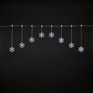 Christmas Lights 8 LED Snowflakes, indoor