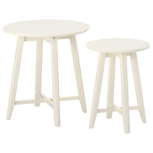 KRAGSTA Nesting tables, set of 2, white