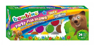 Bambino Poster Paints 24 Colours x 10ml (incl. Silver & Gold)