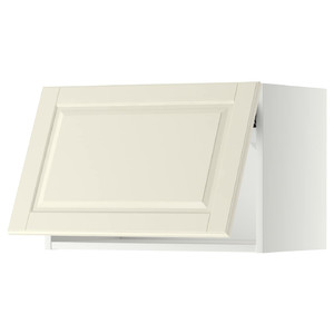 METOD Wall cabinet horizontal w push-open, white/Bodbyn off-white, 60x40 cm