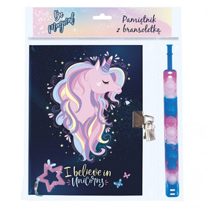 Secret Diary & Pop It Bracelet Gift Set Unicorn