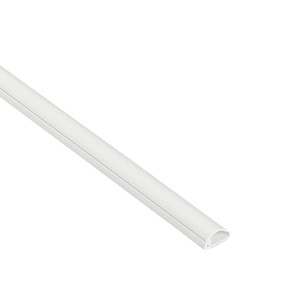 Cable Cover Strip D-line 16x8x1000 mm, semi-circular, white