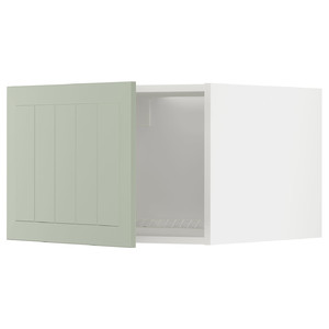 METOD Top cabinet for fridge/freezer, white/Stensund light green, 60x40 cm