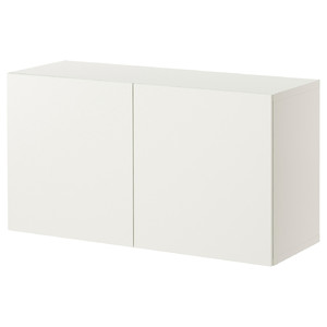 BESTÅ Wall-mounted cabinet combination, white/Lappviken white, 120x42x64 cm