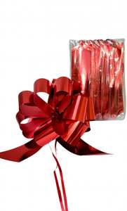 Bow with Ribbon 20cm/5cm 10pcs, red