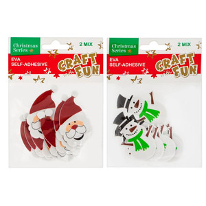 Christmas Decorations Eva Glitter Self-Adhesive Stickers, 1 set, assorted