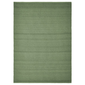 TIDTABELL Rug, flatwoven, green, 133x195 cm