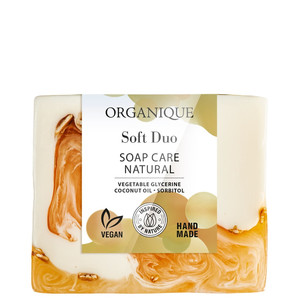 ORGANIQUE Natural Glycerine Soap Soft Duo Vegan Hand-Made 100g